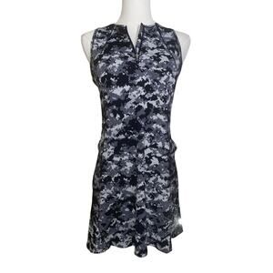 IBKUL Camo Print Tennis Dress Black /gray Sz S UPF 50+